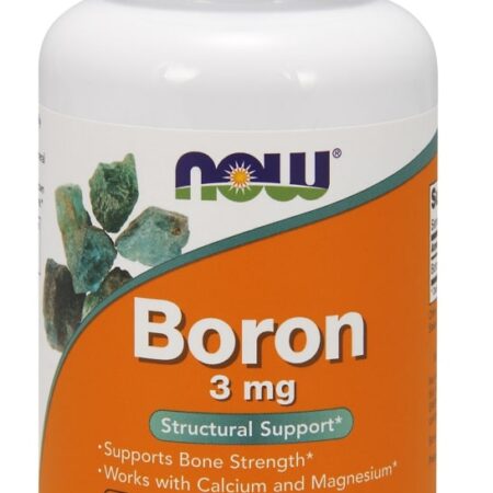 Pot de supplément alimentaire Boron 3 mg, 250 capsules.