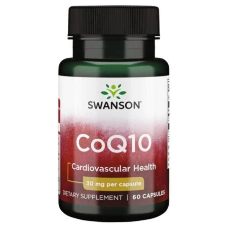 Complément alimentaire CoQ10 Swanson pour la santé cardiovasculaire.