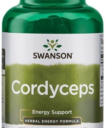 Pot de complément Cordyceps Swanson, 120 capsules.
