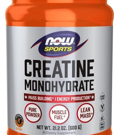 Pot de créatine monohydrate "NOW Sports".