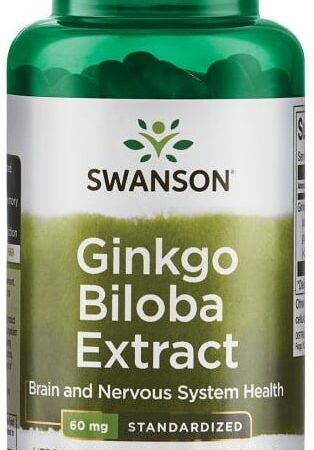 Flacon Swanson Ginkgo Biloba, complément alimentaire.