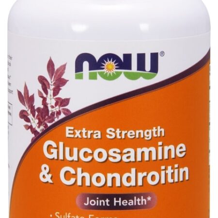 Flacon de supplément Glucosamine et Chondroïtine NOW.