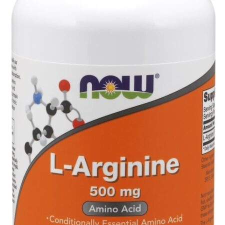 Pot de complément L-Arginine 500 mg, 250 capsules.
