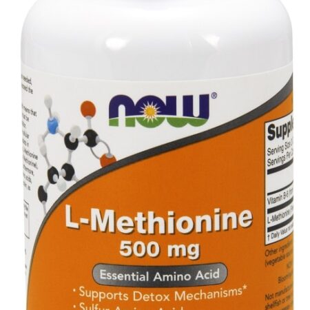 Complément alimentaire L-Méthionine 500 mg, 100 capsules.