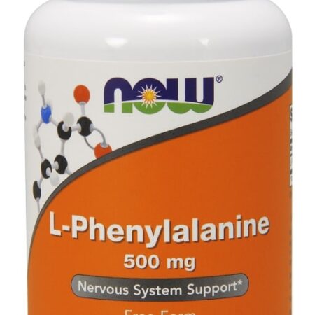 Bouteille de complément L-Phénylalanine, 120 gélules véganes.