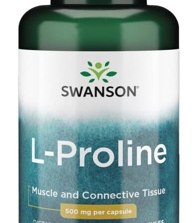 Pot de complément L-Proline, Swanson, 100 capsules