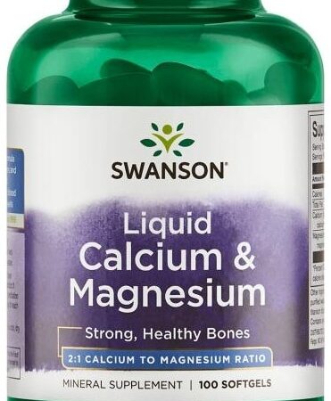 Supplément en calcium et magnésium liquides Swanson.