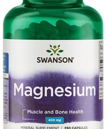 Flacon Magnésium Swanson, complément minéral.
