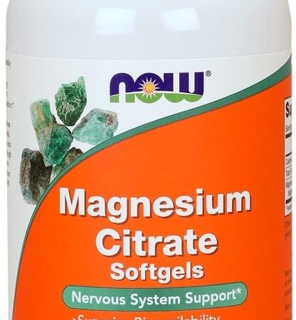 Complément alimentaire magnésium citrate softgels.