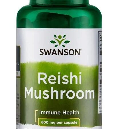 Flacon de complément alimentaire Reishi, Swanson, santé immunitaire.