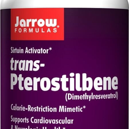 Pot de complément alimentaire trans-Pterostilbène Jarrow Formulas.